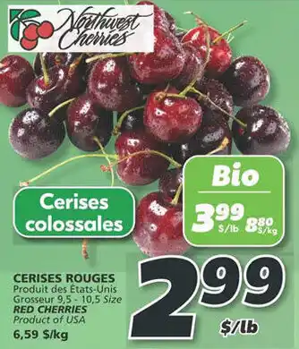 IGA RED CHERRIES 9,5 - 10,5 Size offer