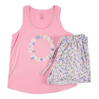 Giant Tiger Carisma women's simply dreaming tank top and ruffle boxer set, purple, 2-piece offer