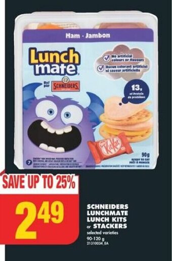 No Frills SCHNEIDERS LUNCHMATE LUNCH KITS or STACKERS offer
