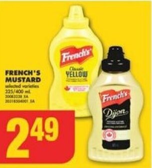 No Frills FRENCH'S MUSTARD offer