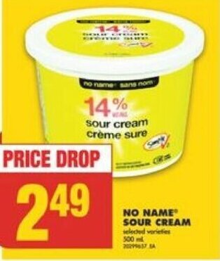 No Frills NO NAME SOUR CREAM offer