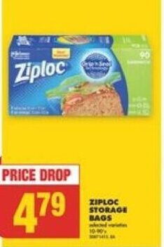 No Frills ZIPLOC STORAGE BAGS offer