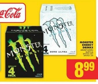 No Frills MONSTER ENERGY DRINKS offer