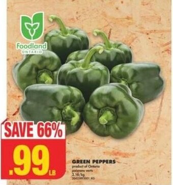 No Frills GREEN PEPPERS offer