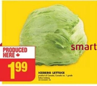 No Frills ICEBERG LETTUCE offer