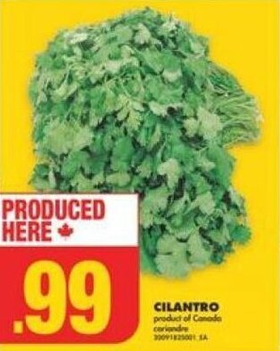 No Frills CILANTRO offer