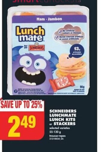 No Frills SCHNEIDERS LUNCHMATE LUNCH KITS or STACKERS offer