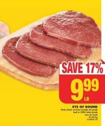 No Frills EYE OF ROUND offer