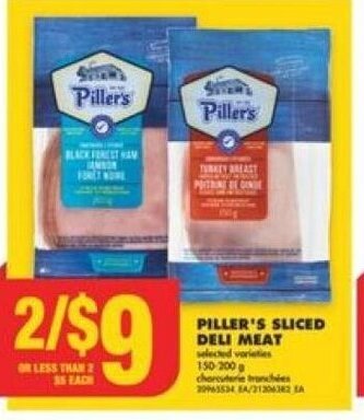 No Frills PILLER'S SLICED DELI MEAT offer
