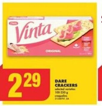 No Frills DARE CRACKERS offer