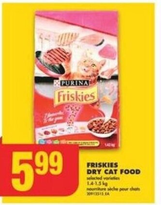 No Frills FRISKIES DRY CAT FOOD offer