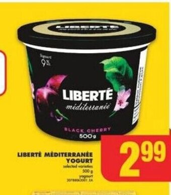 No Frills LIBERTÉ MÉDITERRANÉE YOGURT offer