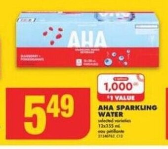 No Frills AHA SPARKLING WATER offer