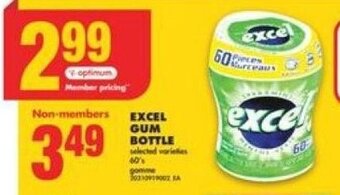 No Frills EXCEL GUM BOTTLE offer