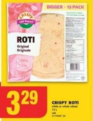 No Frills CRISPY ROTI offer