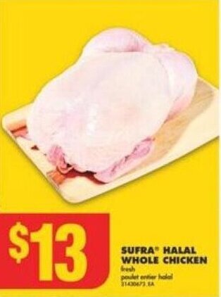 No Frills SUFRA HALAL WHOLE CHICKEN offer