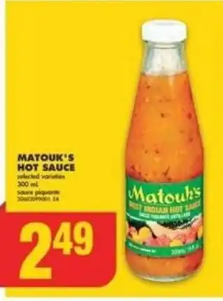 No Frills MATOUK'S HOT SAUCE offer