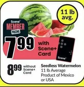 FreshCo Seedless Watermelon 11 lb offer