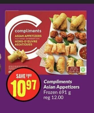 FreshCo Compliments Asian Appetizers offer