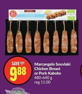 FreshCo Marcangelo Souvlaki Chicken Breast or Pork Kabobs offer