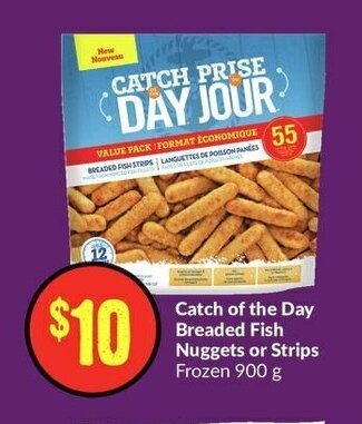 FreshCo Catch of the Day Breaded Fish Nuggets or Strips 900 g offer