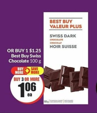 FreshCo Best Buy Swiss Chocolate 100 g offer