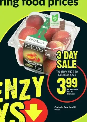 FreshCo Ontario Peaches 3 L offer