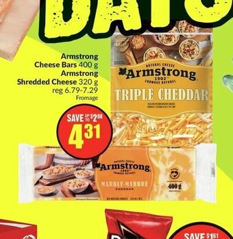 FreshCo Armstrong Cheese Bars or Armstrong Shredded Cheese 320 g offer