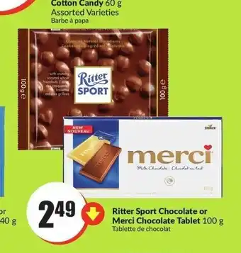 FreshCo Ritter Sport Chocolate or Merci Chocolate Tablet 100 g offer