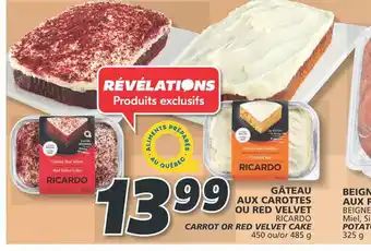 IGA CARROT OR RED VELVET CAKE 450 or 485 g offer