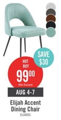 The Brick Elijah dining chair - aqua offer