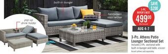 The Brick Athens 3-piece patio lounger set - grey offer