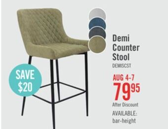 The Brick Demi counter-height stool - green offer