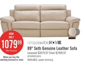 The Brick Seth genuine leather sofa - rope offer