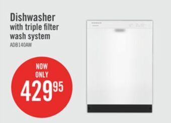 The Brick Amana dishwasher with triple filter wash system - adb1400amw offer