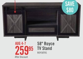 The Brick Royce 58 tv stand offer