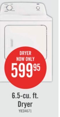 The Brick Inglis 6.5 cu. ft. electric dryer with automatic drying control yied4671ew offer