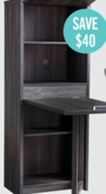 The Brick Nyla writing desk with bookcase distressed grey offer