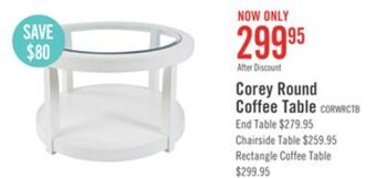 The Brick Corey round coffee table - white offer