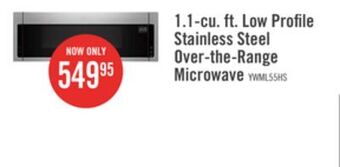 The Brick Whirlpool 1.1 cu. ft. low-profile microwave hood combination ywml55011hs offer