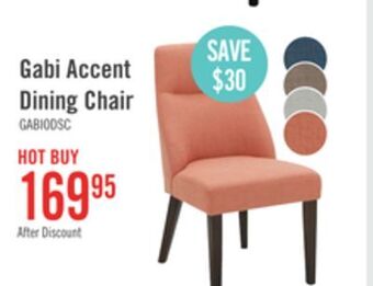 The Brick Gabi accent dining chair - mango offer