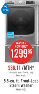 The Brick Maytag 5.5 cu. ft. front-load washer with extra power mhw6630hc offer