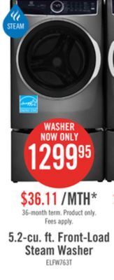 The Brick Electrolux 5.2 cu. ft. front-load washer - elfw7637at offer