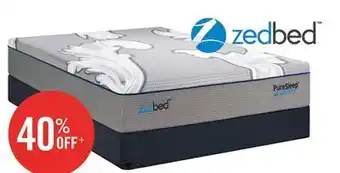 The Brick Zedbed puresleep™ hybrid cool 2.0 queen mattress offer