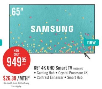 The Brick Samsung 65 cu7000 4k crystal uhd tv offer