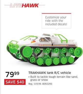 Trakhawk tank r/c vehicle