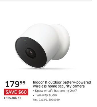 The Source Indoor & outdoor battery-powered wireless home security camera offer