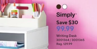 Staples Simply writing desk offer
