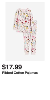 H&M Ribbed cotton pajamas offer