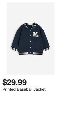 H&M Printed baseball jacket offer
